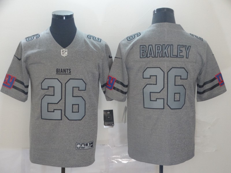 Men's New York Giants Saquon Barkley #26 Gray Jersey